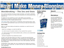 Tablet Screenshot of howimakemoneyblogging.com